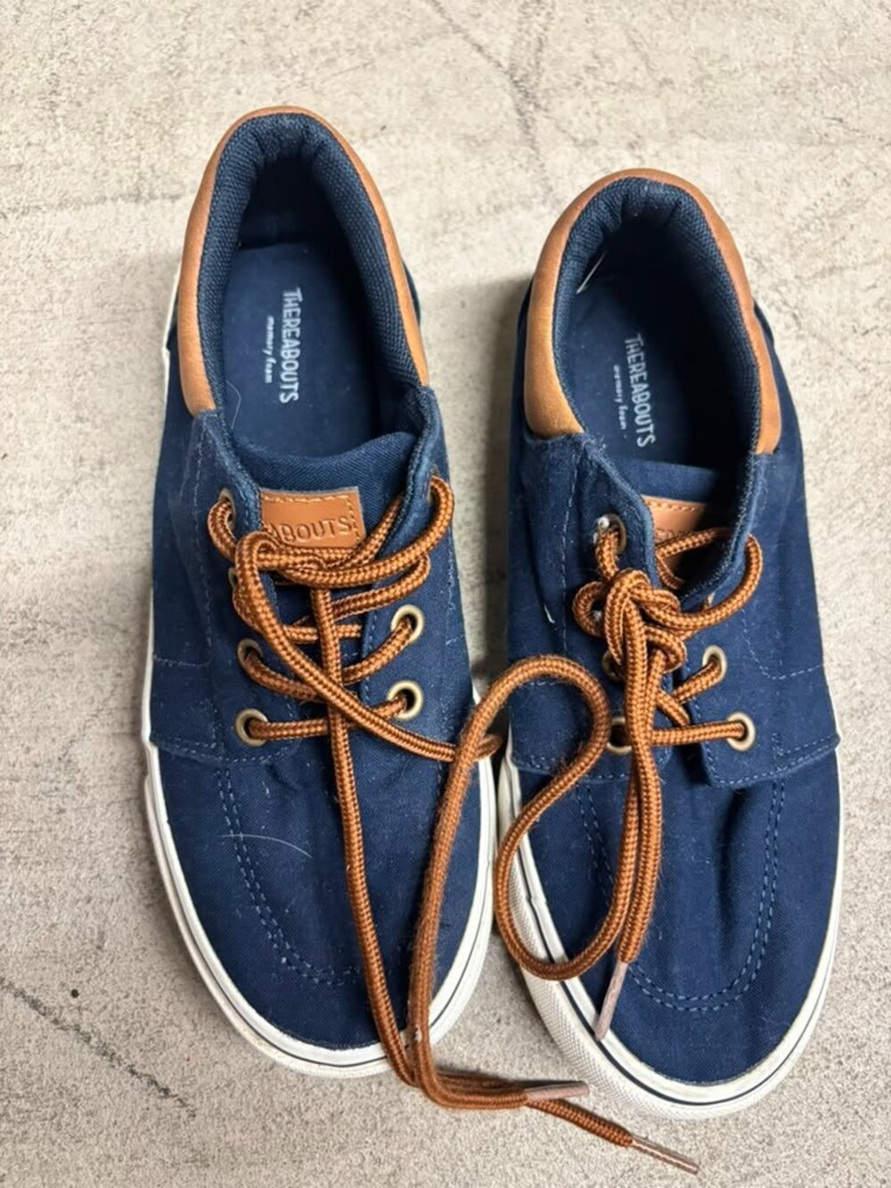 Thereabouts Boys Navy Blue Canvas Sneakers Shoes